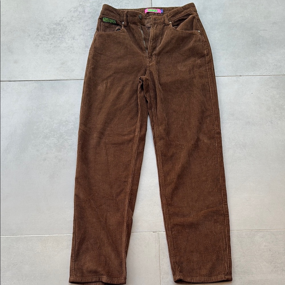 Brown Corduroy Women Jeans